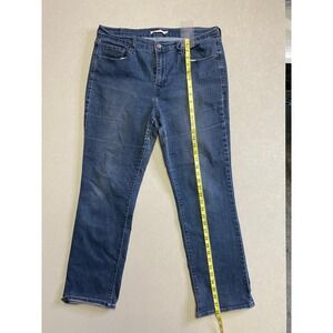Levis 314 Shaping Straight Jeans Womens  size 34 Wash Blue Denim Stretch